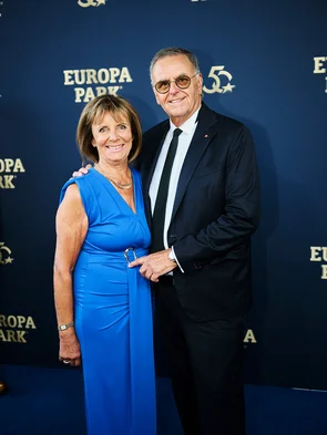 Marianne mit ihrem Mann Roland Mack bei der Gala zum 50. Jubiläum des Europa-Park.