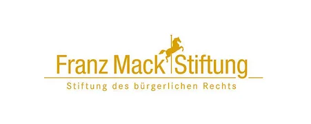 Gelb-goldenes Logo der Franz Mack Stiftung, Stiftung bürgerlichen Rechts.