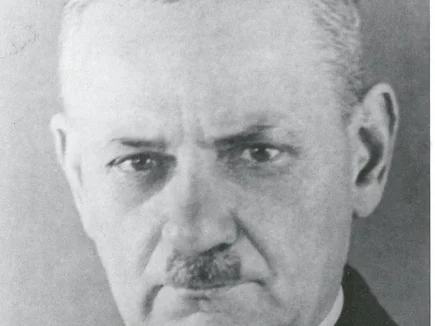 Historische schwarz-weiß Portraitaufnahme von Heinrich Mack III.