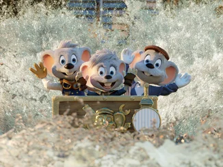 Charaktere aus dem 4D-Film "Das Zeitkarussell“.