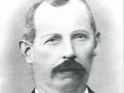 Historisches schwarz-weiß Portrait von Heinrich Mack II.