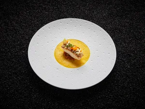 Der Fischgang des Acht Gänge Menüs verspricht einzigartigen Genuss.