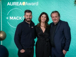 Mate Rimac, Miriam Mack und Michael Mack beim AUREA Award 2024. 
