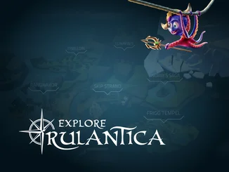 Die Karte von Rulantica mit der Aufschrift "Explore Rulantica" und Snorri.