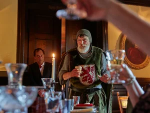 Spielleut' und Gaukler begleiten das Alemannische Rittermahl.