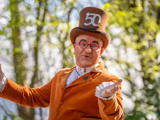 Charly Pantho bei der Parade anlässlich des 50-jährigen Jubiläums des Europa-Park.