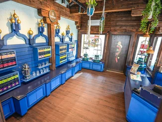 Das Dallmayr Teehaus von Innen im Russischen Themenbereich des Europa-Park.